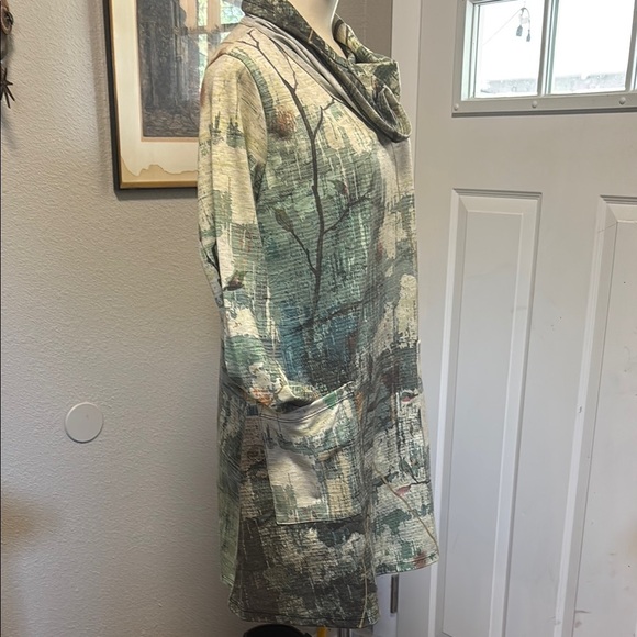 Floral Cowl Neck Midi Dress or tunic plus size available - Picture 9 of 16